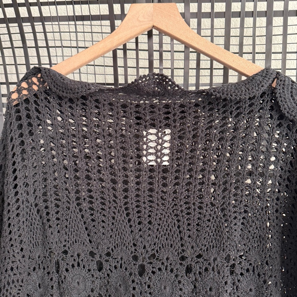 Free people Ess Gee Taranna crochet Poncho coverup - Picture 7 of 11